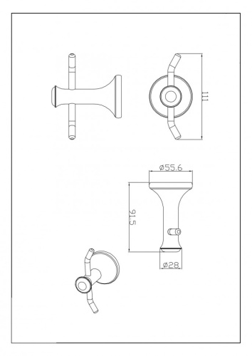 Крючок двойной CeramaLux Valencia 88501G