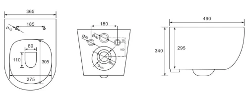 Унитаз подвесной Vincea Tornado Evo VT1-34ST