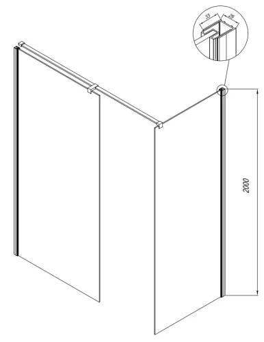 Душевой уголок Kolpa-San Calypso WIN 140x100 black transparent 517690
