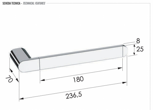 Полотенцедержатель Remer Lounge LN44CR