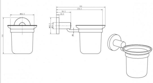 Ёршик CeramaLux Antica 61213-1