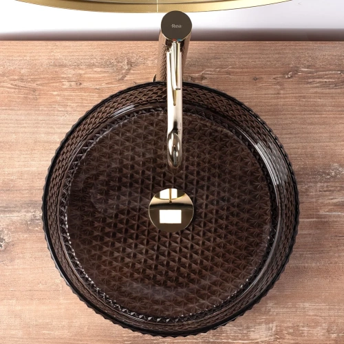 Умывальник Rea Cristal Black U9671