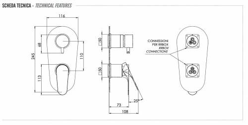 Смеситель для душа Remer Class Line L92KB