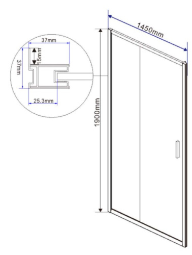 Душевая дверь Vincea Garda VDS-1G145CH