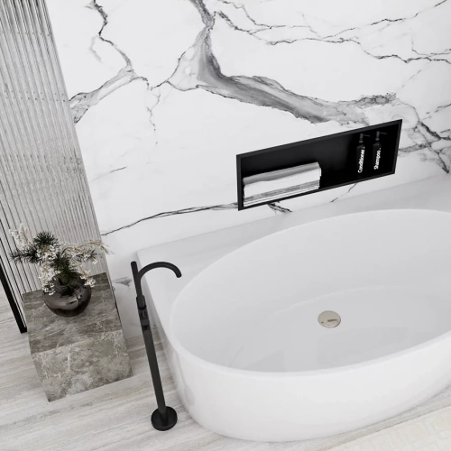 Полка врезная Rea 06 black matt 05605