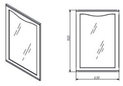 Зеркало Caprigo Torino 65 34630-L817