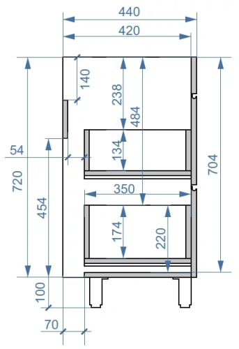 Тумба напольная Vela Мира 100Н под Milen TU671076