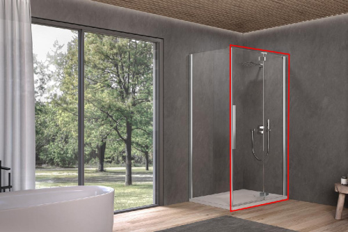 Душевая дверь Kolpa-San Polaris D 100-L black transparent 515780