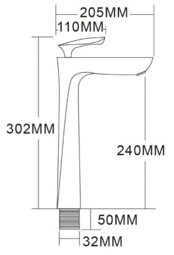 Смеситель для умывальника Vivi Felice 9025 B cromo-bianco