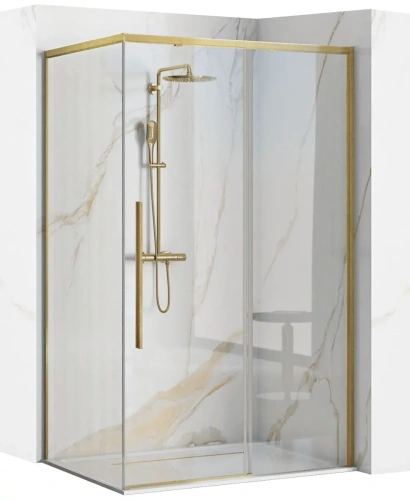 Душевой уголок Rea Solar Brush Gold 90x90 K9500
