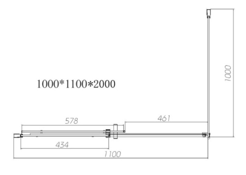 Душевой уголок Vincea Dice VSR-4D1011CLGM