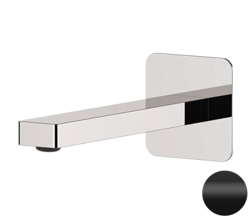 Излив настенный 23 см Remer Slash 91SLLNO, черный матовый