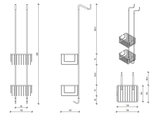 Полка для душевой кабины Decor Walther DW HGK2 0705000