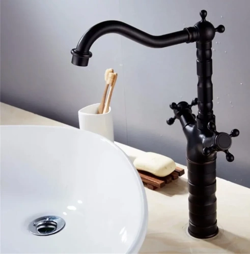 Смеситель для раковины Rea Rustico black matt B5520