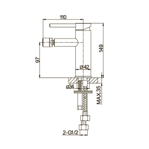 Смеситель для биде Caprigo Don 53-030-NER
