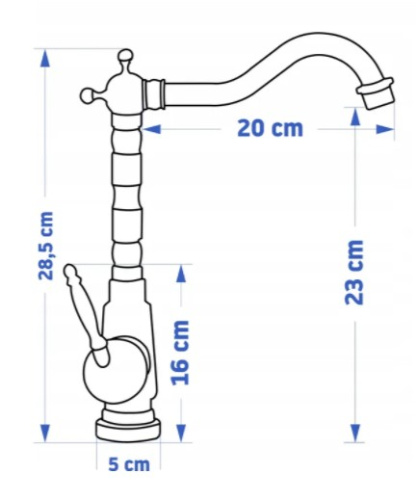 Смеситель для умывальника Rea Bona Old Gold B2150