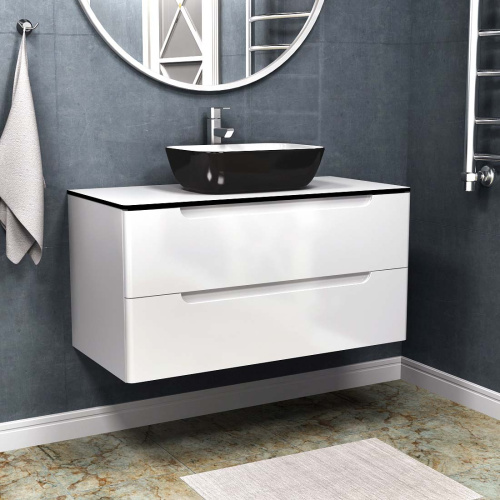 Тумба подвесная Vela Венеция 100П белый глянец TU270642