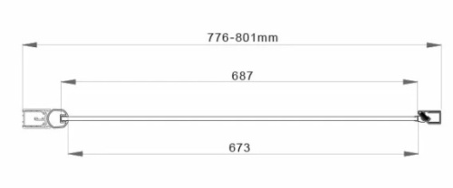 Душевая дверь Vincea Orta VPP-1O800CH-R