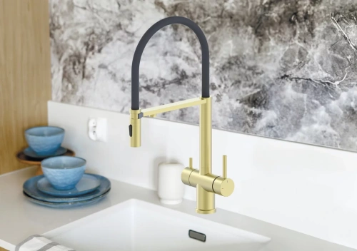 Смеситель для мойки Vivi Felice 1314 On Oro Opaco Nero