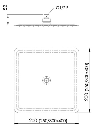 Верхний душ Daniel A577CM2515