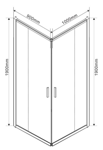Душевой уголок Vincea Garda VSS-1G9010CLG