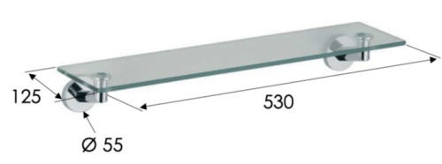 Полка 53 см Remer Guest GS20NP, никель брашированный