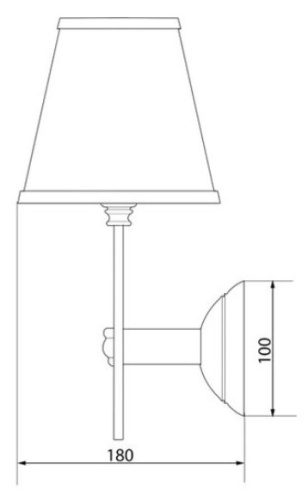 Светильник на стену Caprigo 0083/1F-CRM PRCC/16