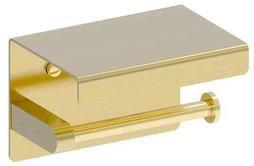 Бумагодержатель с полкой Nemo NM-C01055BG brush gold