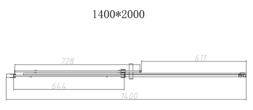 Душевая дверь Vincea Dice VDS-4D140CL