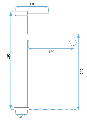 Смеситель для умывальника Rea Foss black B5320