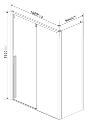 Душевой уголок Vincea Lugano VSR-1L9015CL-1