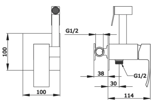 Гигиенический душ Vivi Felice 1010 nichel