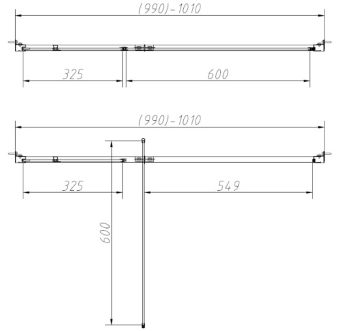 Душевая дверь Vincea Slim-N VDP-4SN100CLGM