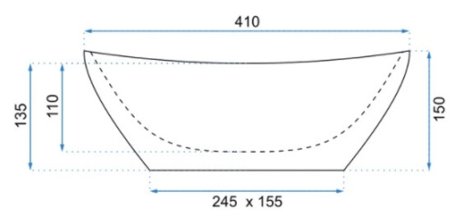 Умывальник Rea Sofia Light Stone U0165