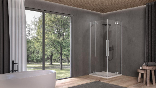 Душевой уголок Kolpa-San Polaris Q 80 black transparent 515340