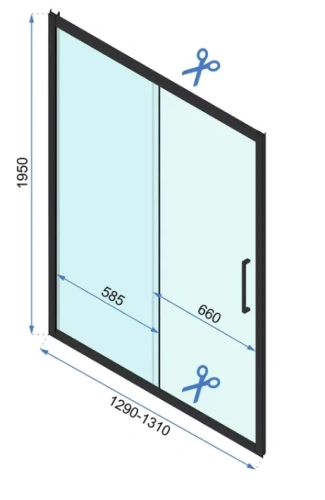 Душевая дверь Rea Rapid Slide gold 130 K5615