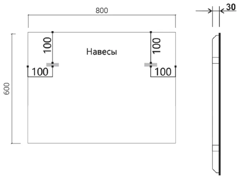 Зеркало Vincea LED 800×600 VLM-3VN800B-2