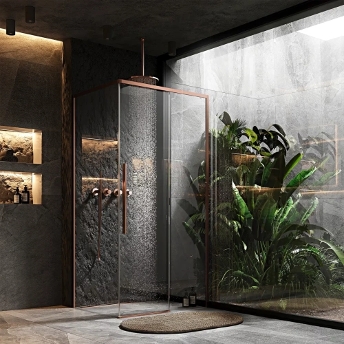 Душевой уголок Rea Solar Brush Copper 90x120 K9514