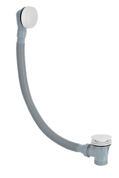 Слив-перелив click-clack для ванны Remer 96PCCBO, белый матовый