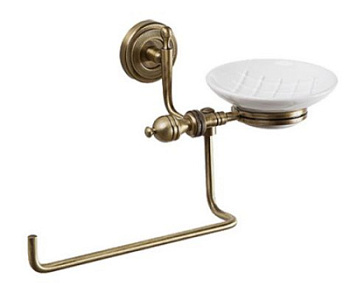 Полотенцедержатель с мыльницей Caprigo Royal 6718 c/br