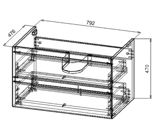 Тумба подвесная Vincea Luka 800 R.Oak VMC-2L800RO