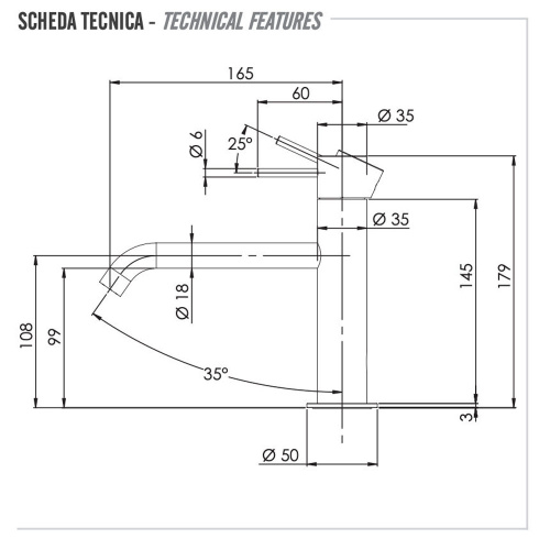 Смеситель для раковины Remer X Style X12A 