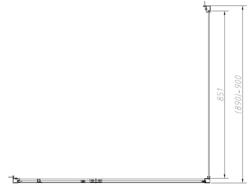 Душевой уголок Vincea Slim-N VSR-4SNP9010CLGM