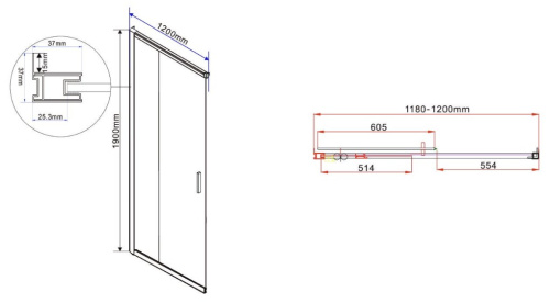 Душевой уголок Vincea Garda VSS-1G9012CLBN