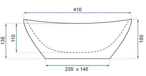 Умывальник Rea Sofia Shiny Aiax U6597
