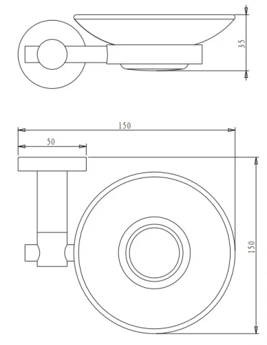 Мыльница подвесная Nemo NM-01031BGM brush gun metal