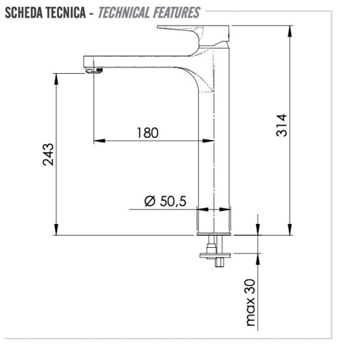 Смеситель для раковины Remer Winner W11L