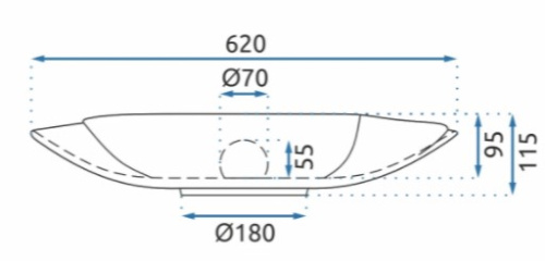 Умывальник Rea Sea Infinity Black Gold U3402