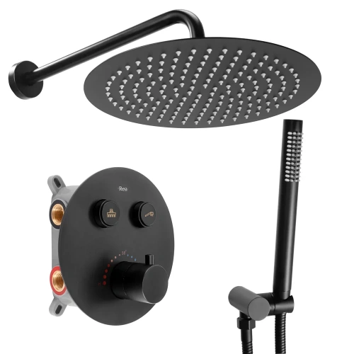 Душевая система Rea Lungo Black matt P8549