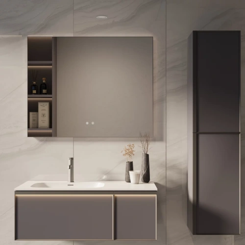 Тумба подвесная Vincea Elise VMC-4EL100MG-L серый матовый